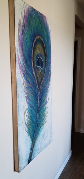 Other - Large peacock feather wall art